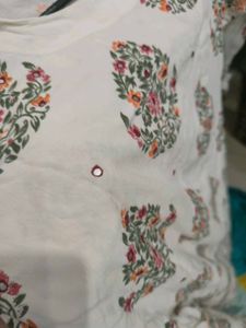 Elegant White Printed Kurta