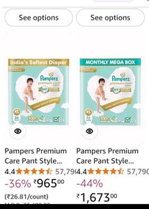 xl 36 Pampers Premium Care Pants