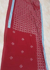 Maroon &amp; Silver Saree