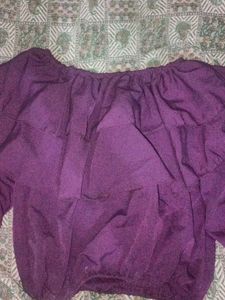Purple Ruffle Top