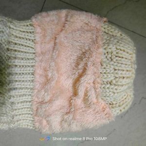 Beige Knitted Beanie