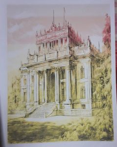 A Printed Image Of Hazarduari Palace