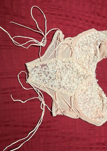 urbanic baby pink knot cami top
