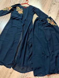 Palazzo With Split Kurti Set
