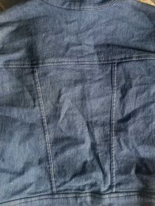 Denim Jacket with Frayed Details