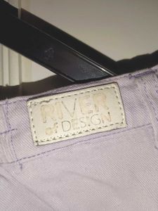 Lavender Wide Leg Jeans