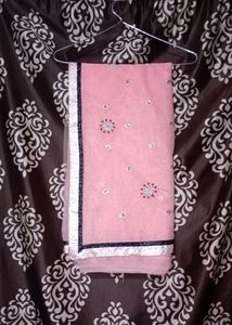 Net Design Peach Colour Saree
