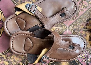 Brown Leather Sandals in 10