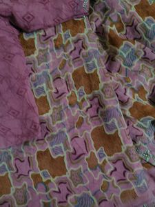 Printed Pink saree with blouse