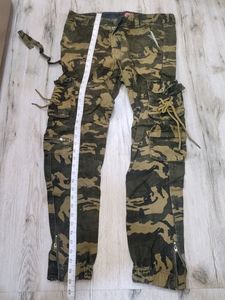 Army Colour Cargo Jeans (Waist 32) (E.89)