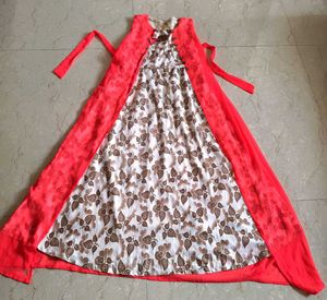 Elegant A-line Maxi Dress With Transparent Shroog