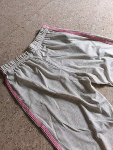 Gray &amp; Pink Striped Lounge Pants