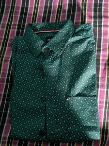 Men's Green Patterned Shirt
