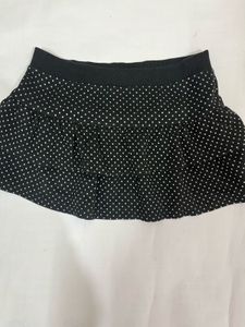 Polka Dot Layered Mini Skirt