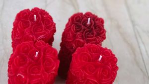 Red Rose scented Candles1pcs