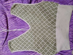Green And White Tunic Top