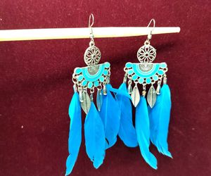 Feather Hoop Earrings