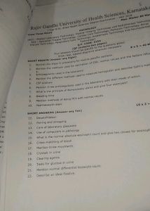 Pathology Question Papers Qp Code 3154 Rajiv Gandh