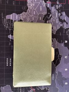 Olive Luxe: Woven Satin Clutch