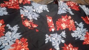 Floral Print Yellow, Black, &amp; Brown Gown(Maksi)