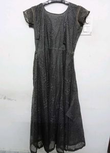 Elegant ✨Gown Net And Chiffon Material With Salwar