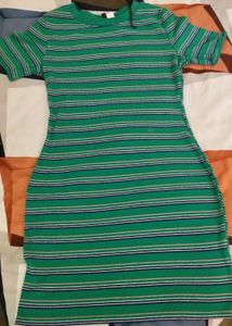 Striped Green Bodycon Dress