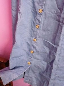 Denim Button-Down midi Sundress