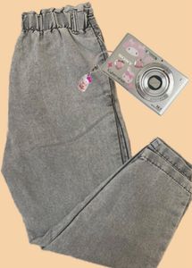 Gray Denim Pants