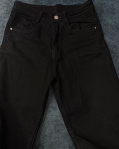 Straight Jet Black Jeans For Women