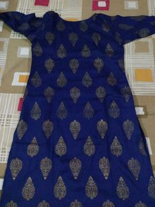 Blue &amp; Gold Print Kurti