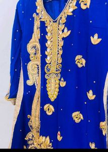 Royal Blue Diamond Kurti Heavy
