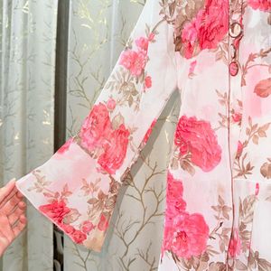 Floral Print Aesthetic gown