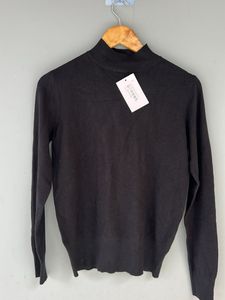 Black Turtleneck Knit Sweater