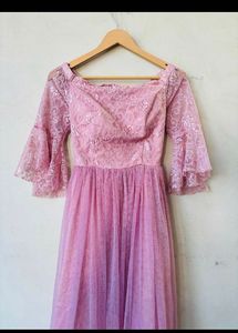Tulle Bridesmaid Pink Gown Type Dress