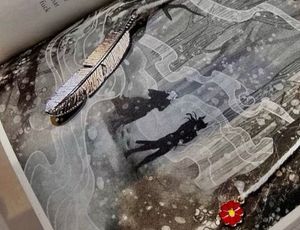 &#34;To Be Continued&#34; Bookmark &amp; Feather Pin