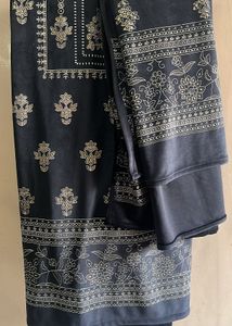 Elegant Black Embroidered Outfit