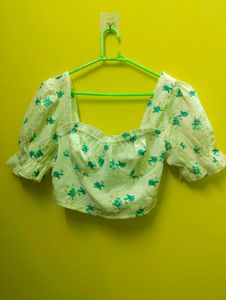 White Korean style top From Newme