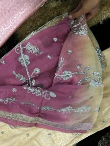 Heavy Party Wear Dress Material Handworked