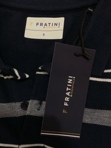 FRATINI Premium Cotton Striped Polo Collar Tshirt.