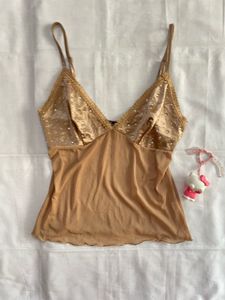 Beaded Brown Top