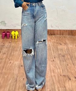 Ripped Wide Leg Jeans
