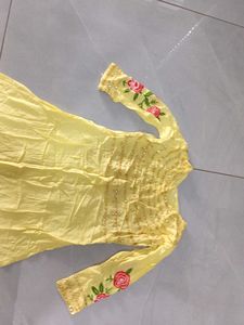Yellow Embroidered Dress