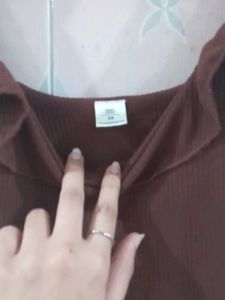 Pretty Chic muave Brown y2k Crop Top