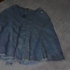 Midi Denim Skirt