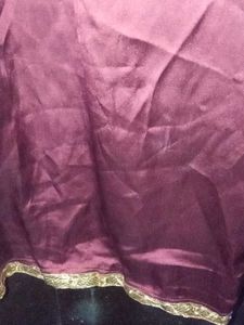 Maroon Satin Plazzo