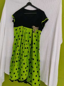 Green & Black Dress