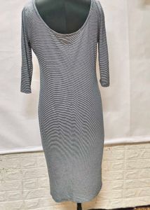 Dresses For Rs.99 Only Black &amp; White Strip Dress