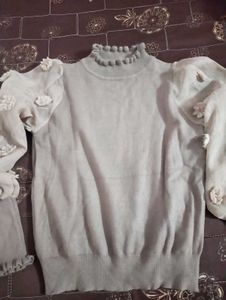 Light Brown Net Sweater