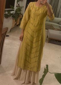 Elegant Embellished Mirror Kurta Set