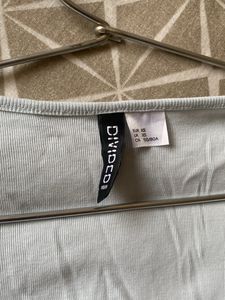 Light Blue H&amp;M Tie Up Top